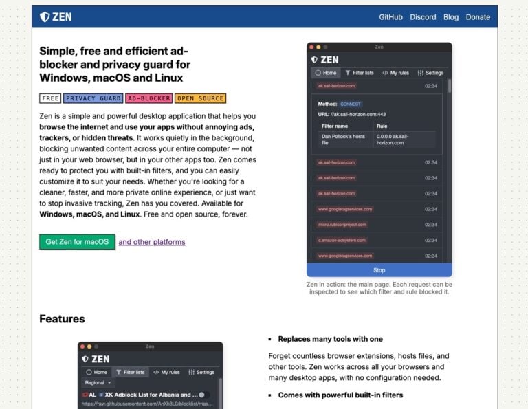 Zen：免費開源系統級廣告阻擋，AdGuard 最佳替代方案