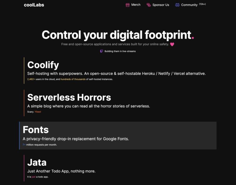 coolLabs Fonts：GDPR 友善的 Google Fonts 替代方案，兼顧隱私與效能