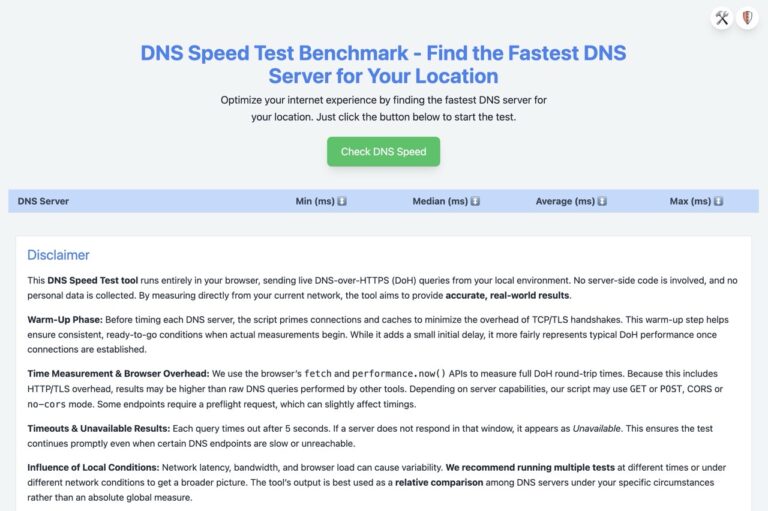 DNS Speed Test：找出你位置最快的 DNS 伺服器，免費線上測試工具