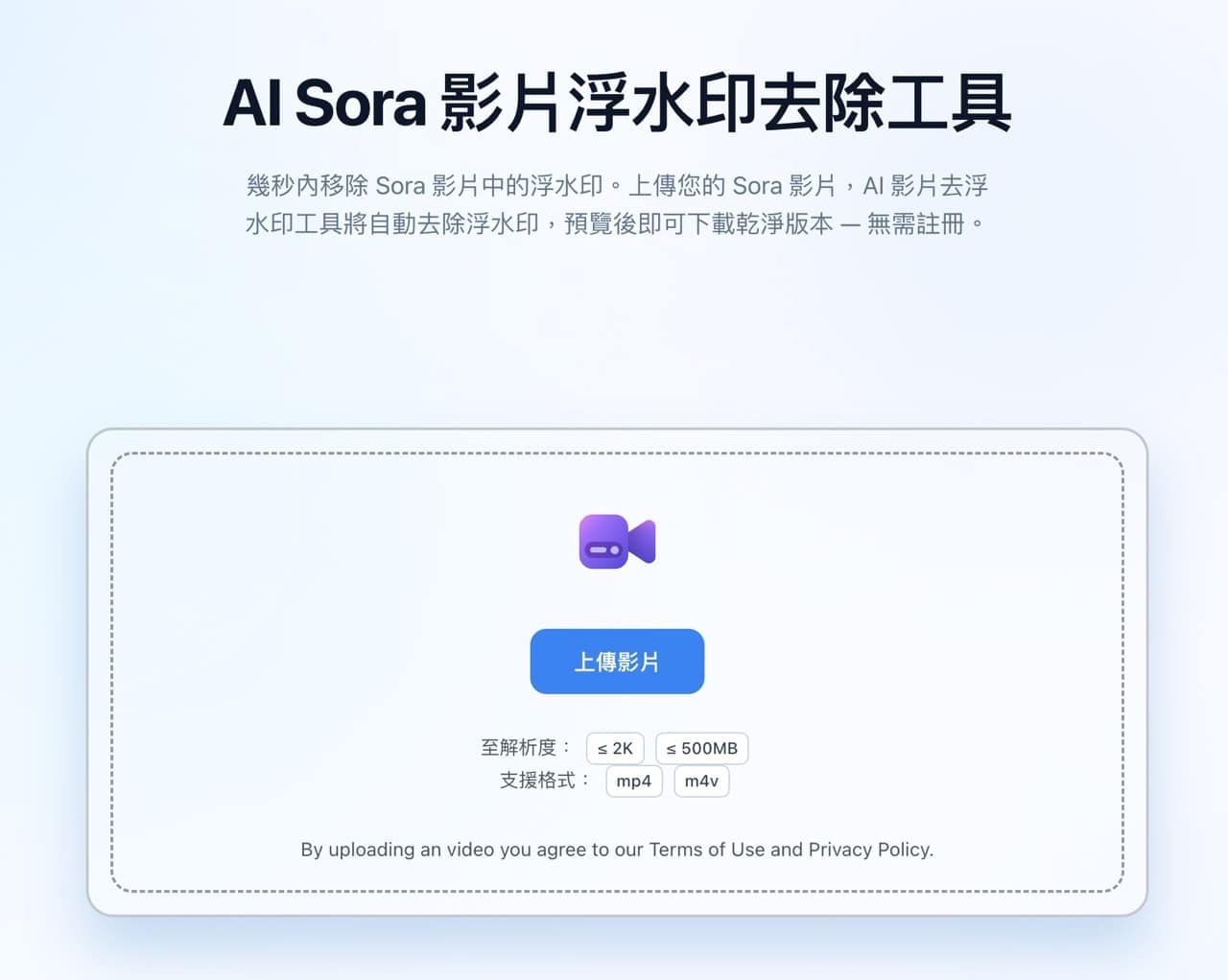 AI Sora 影片浮水印去除工具