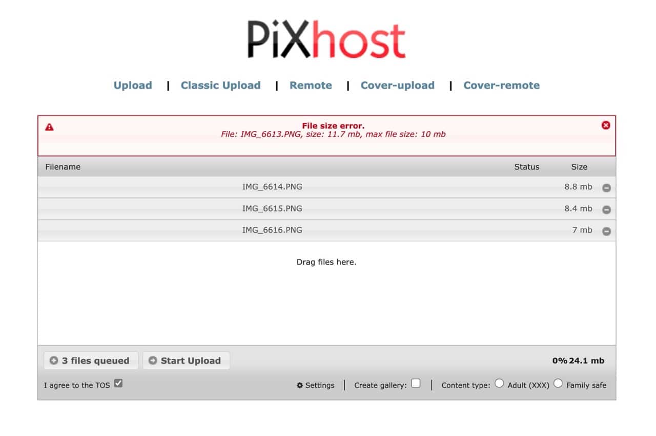 PiXhost
