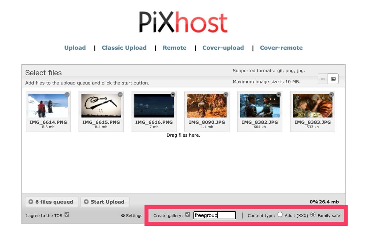 PiXhost