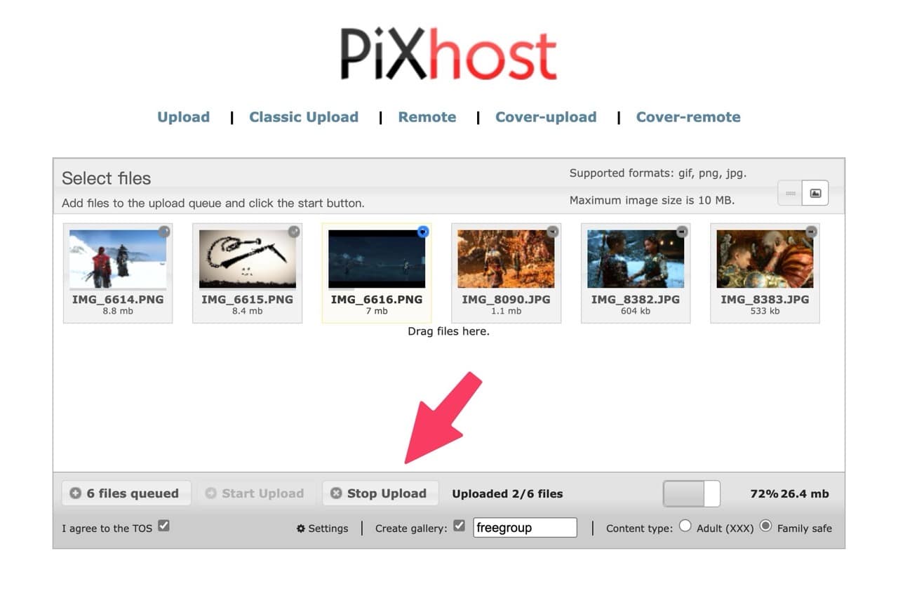 PiXhost