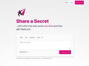 Scrt.link：單次存取、閱後即焚的線上安全傳輸利器