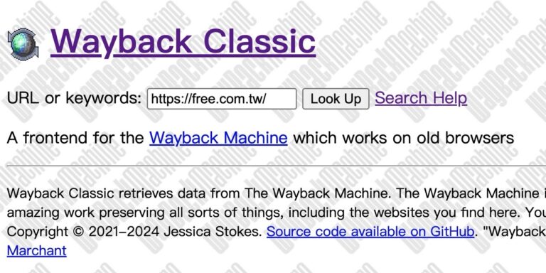 Wayback Classic：舊瀏覽器專用網站時光機前端應用