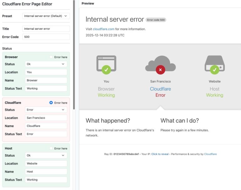 以假亂真！Cloudflare Error Page Generator：自訂專屬的網頁錯誤頁面