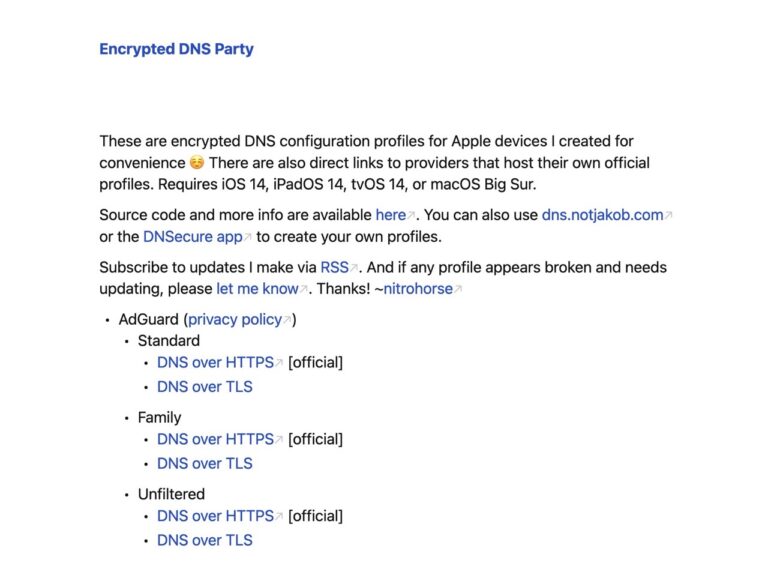 Encrypted DNS Party：蘋果裝置專用加密 DNS 描述檔集合！iPhone、Mac 一鍵安裝