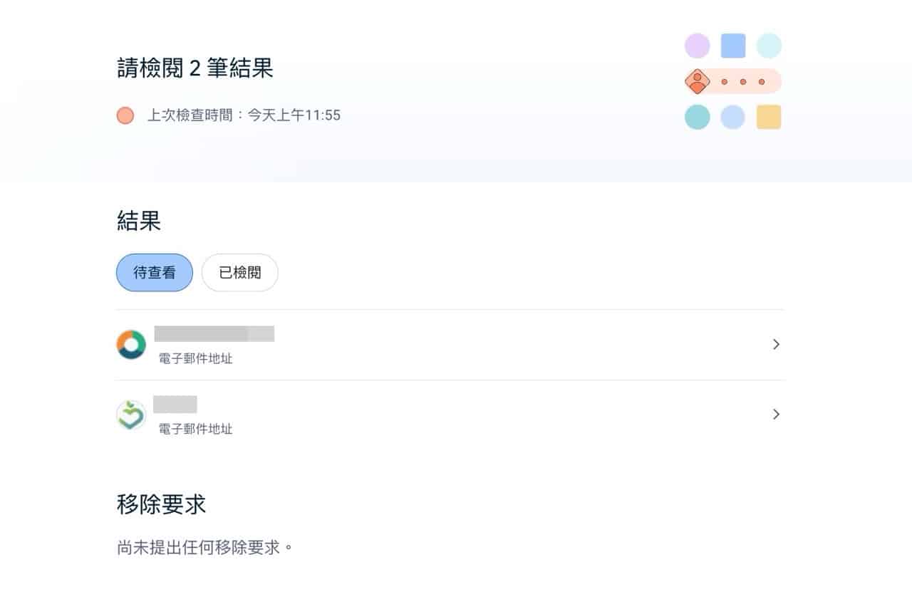 Google 與你相關的結果