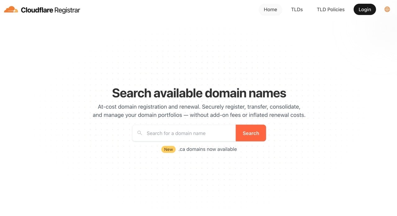 Cloudflare 推出搜尋可用的網域名稱、註冊功能