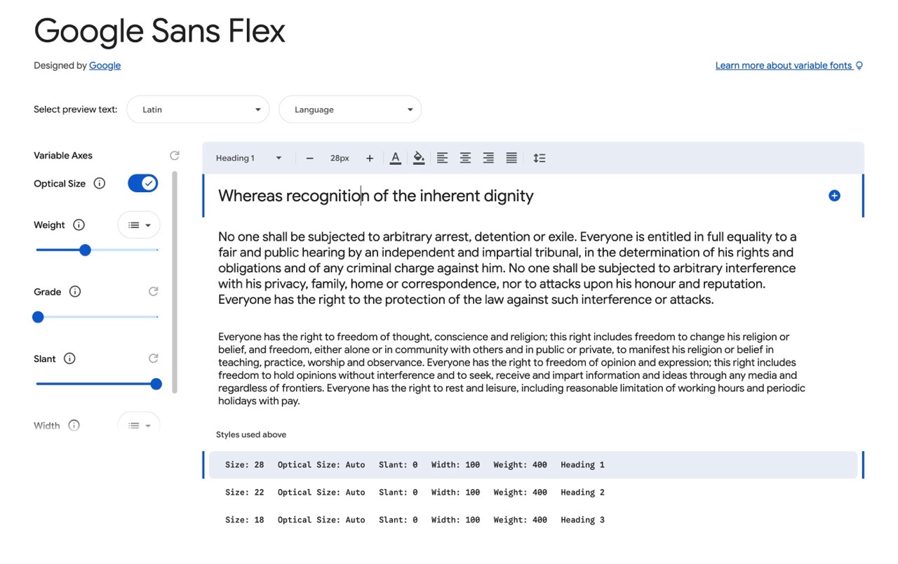Google Sans Flex