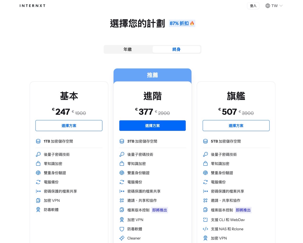 Internxt 2026 優惠來了！87% 折扣亦適用於終身計劃