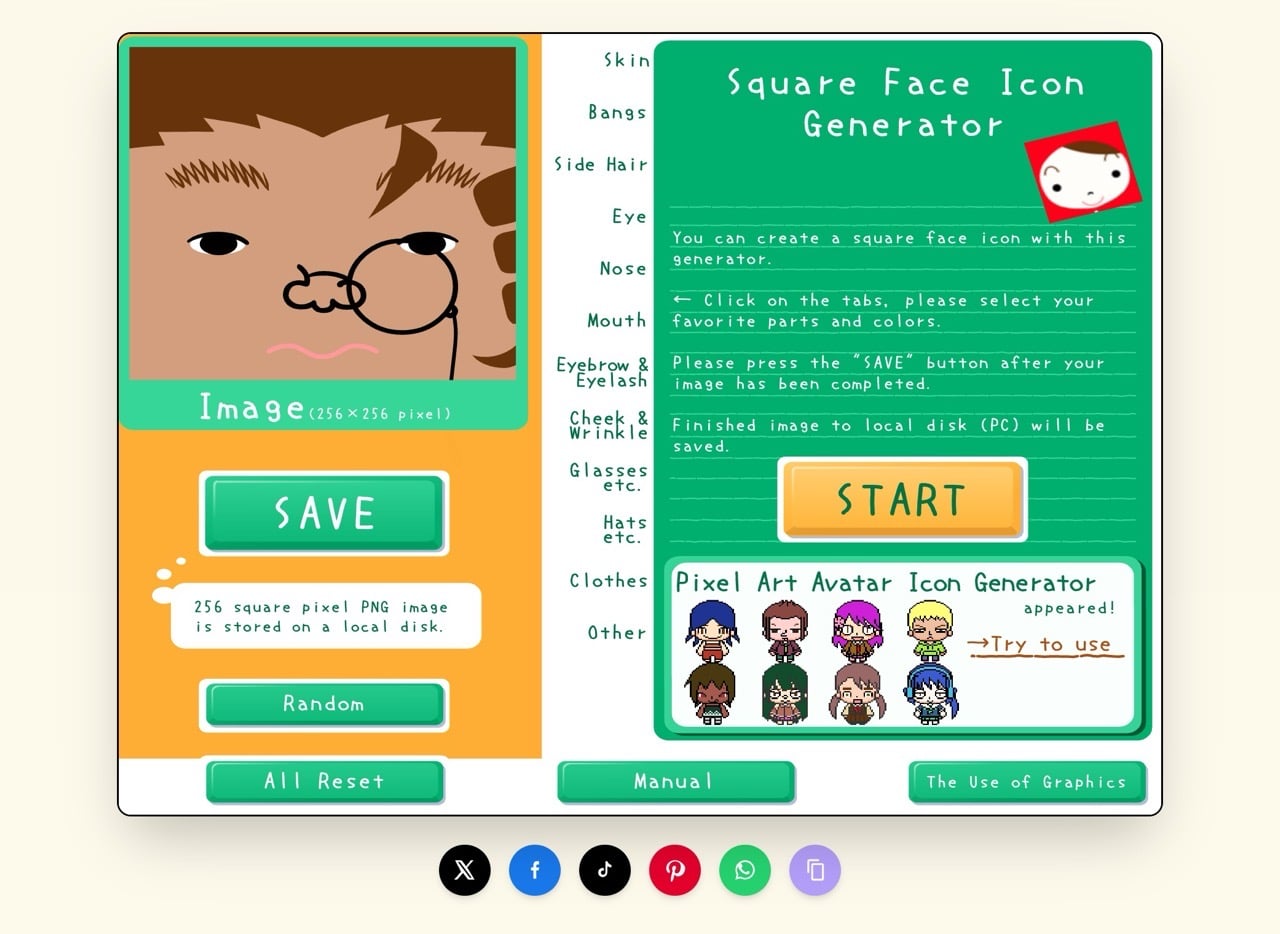 Square Face Generator