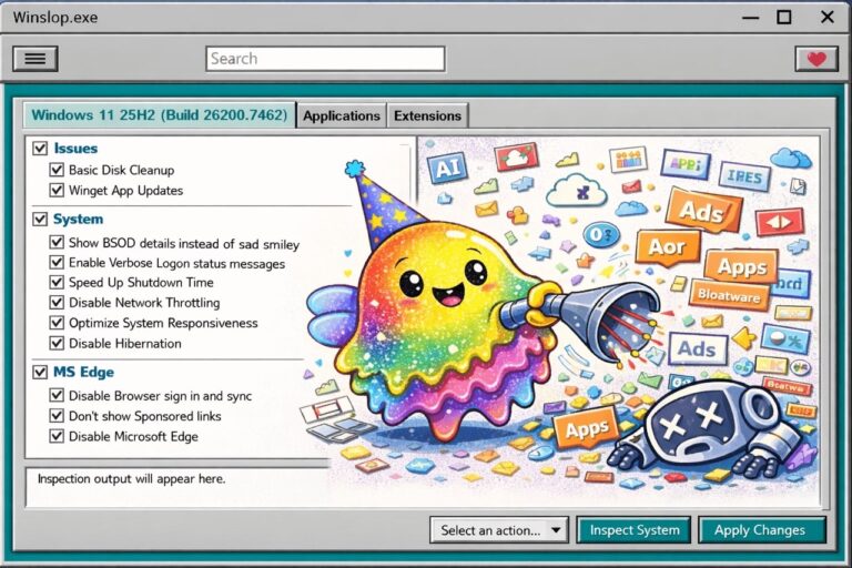 Winslop 免費工具輕鬆移除 Windows 11 的 AI 與冗餘垃圾功能