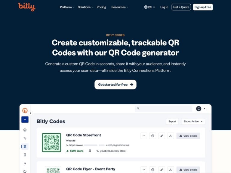 Bitly QR Codes 產生器教學：內建流量統計，還能自訂樣式外框