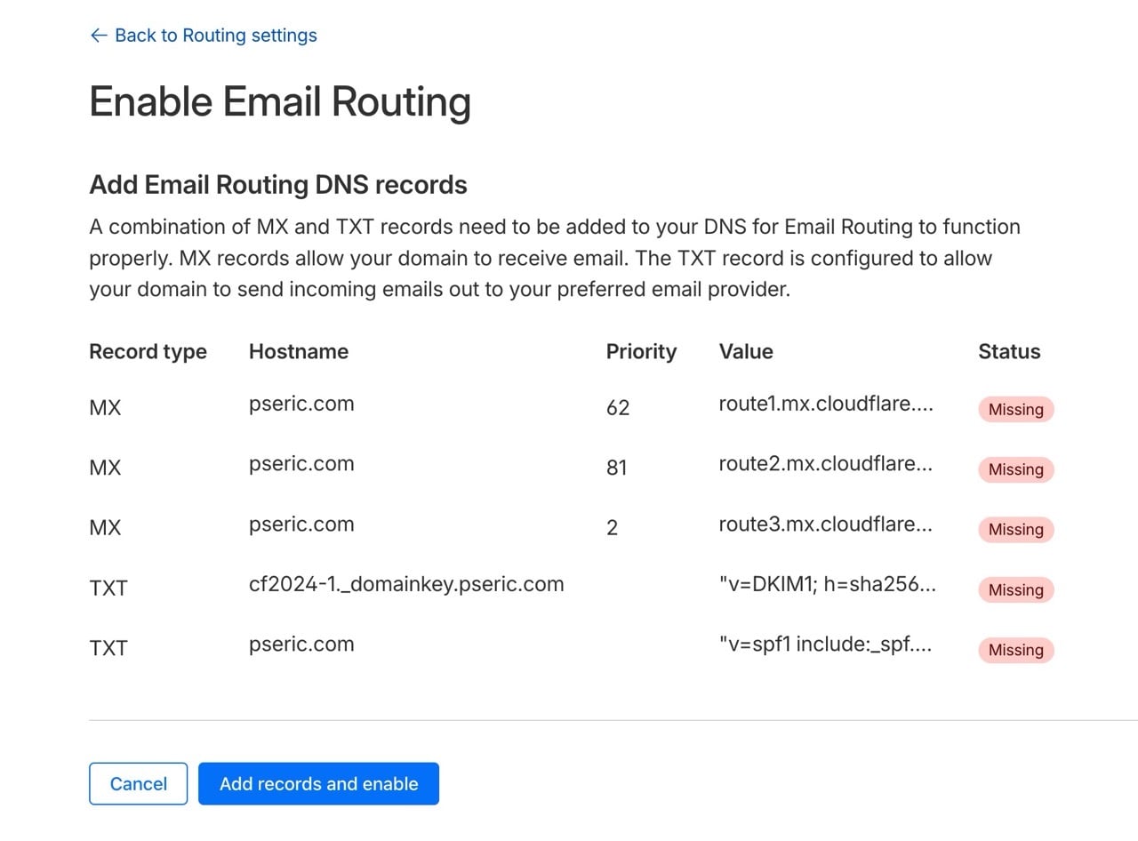 Cloudflare Email Routing