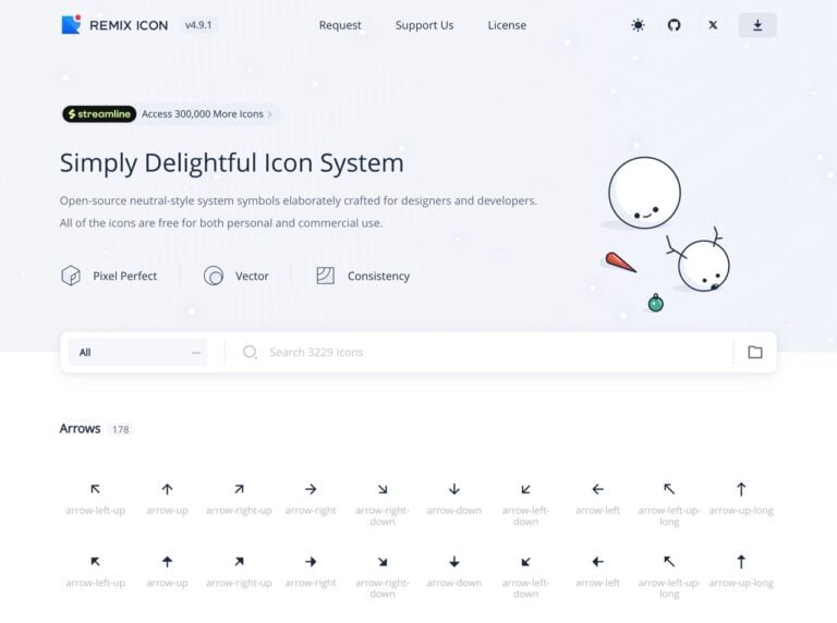 Remix Icon 免費開源圖示集：收錄超過 3000 種精緻圖案，支援 SVG、Webfont 與 Vibe Coding