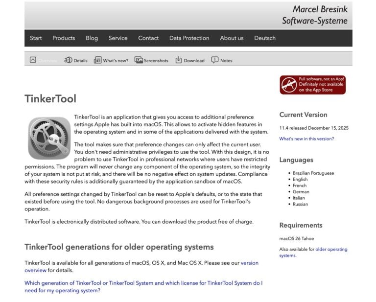 TinkerTool：無需權限也能輕鬆微調 macOS 隱藏設定的免費工具