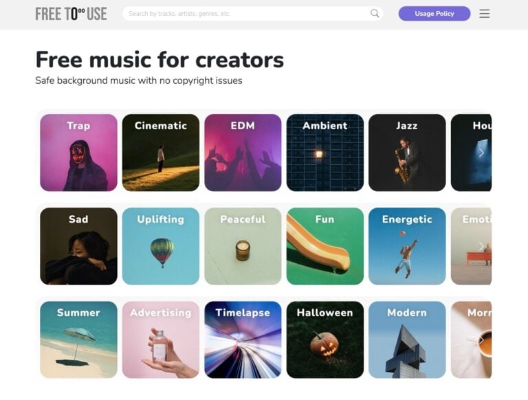 Free To Use：收錄千首免版稅音樂，創作者必備素材庫
