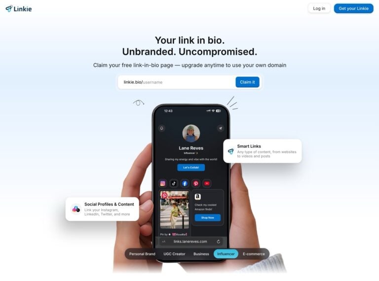 Linkie 免費個人頁面工具：簡短網址、無廣告，社群經營必備 Linktree 替代方案