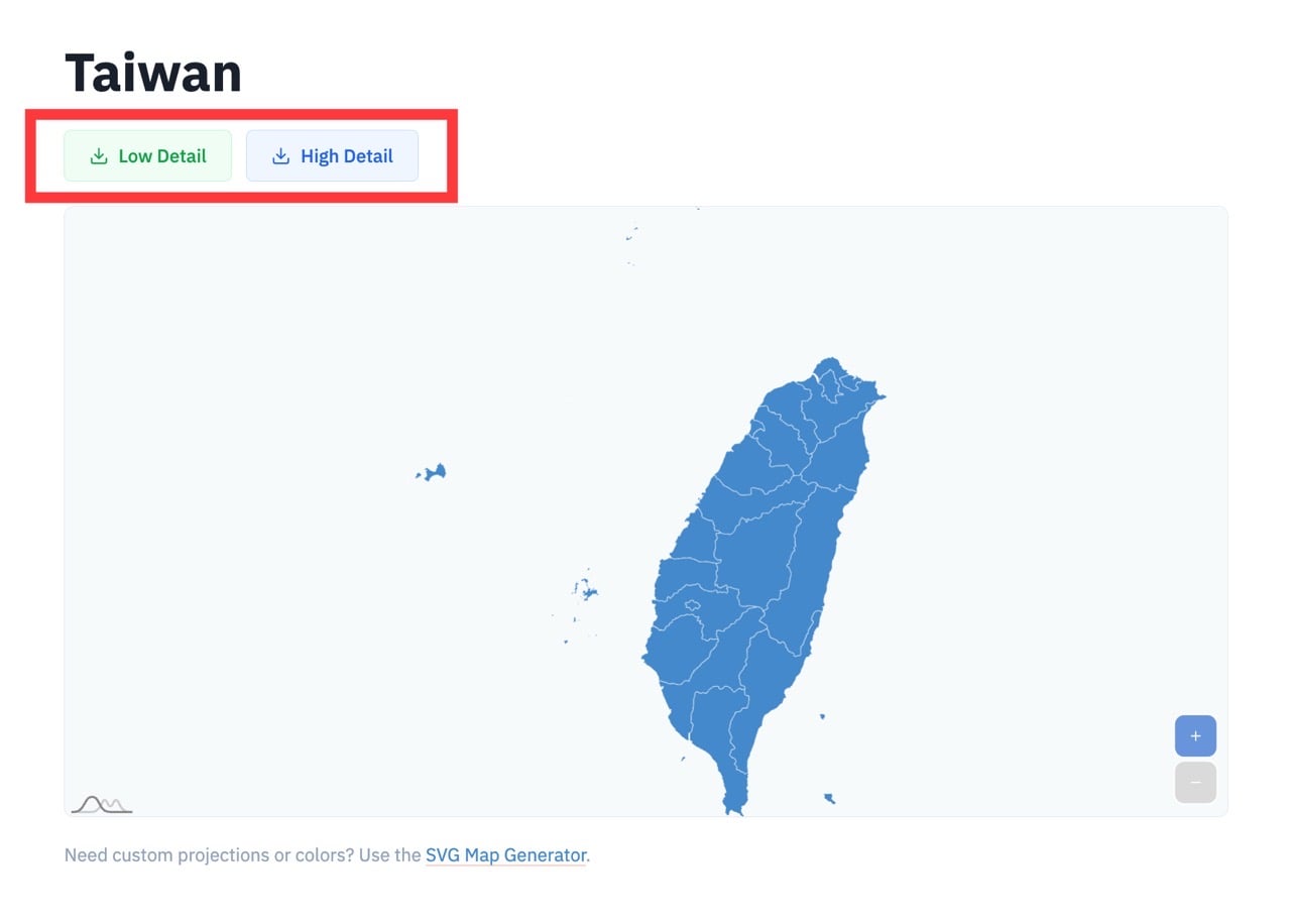 amCharts 免費 SVG 地圖