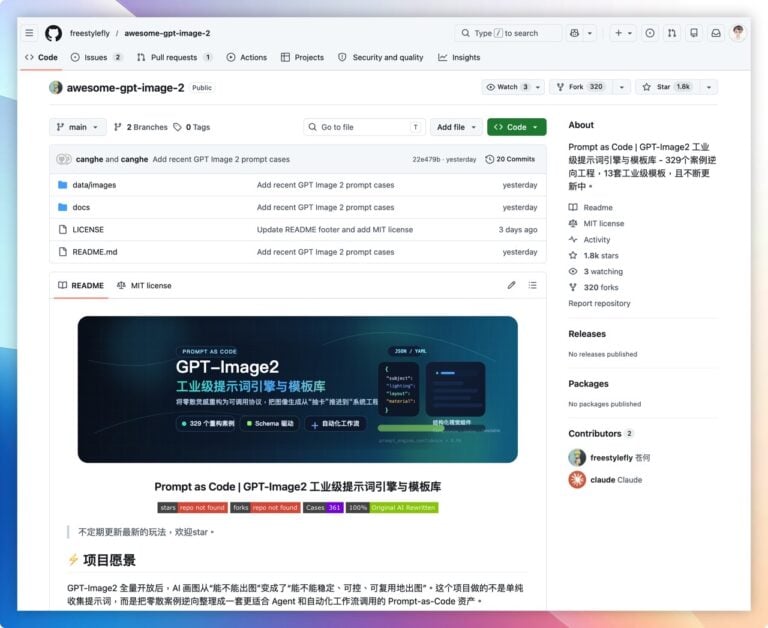 Awesome GPT Image 2：收錄逾 350 組工業級 AI 圖片生成提示詞範本