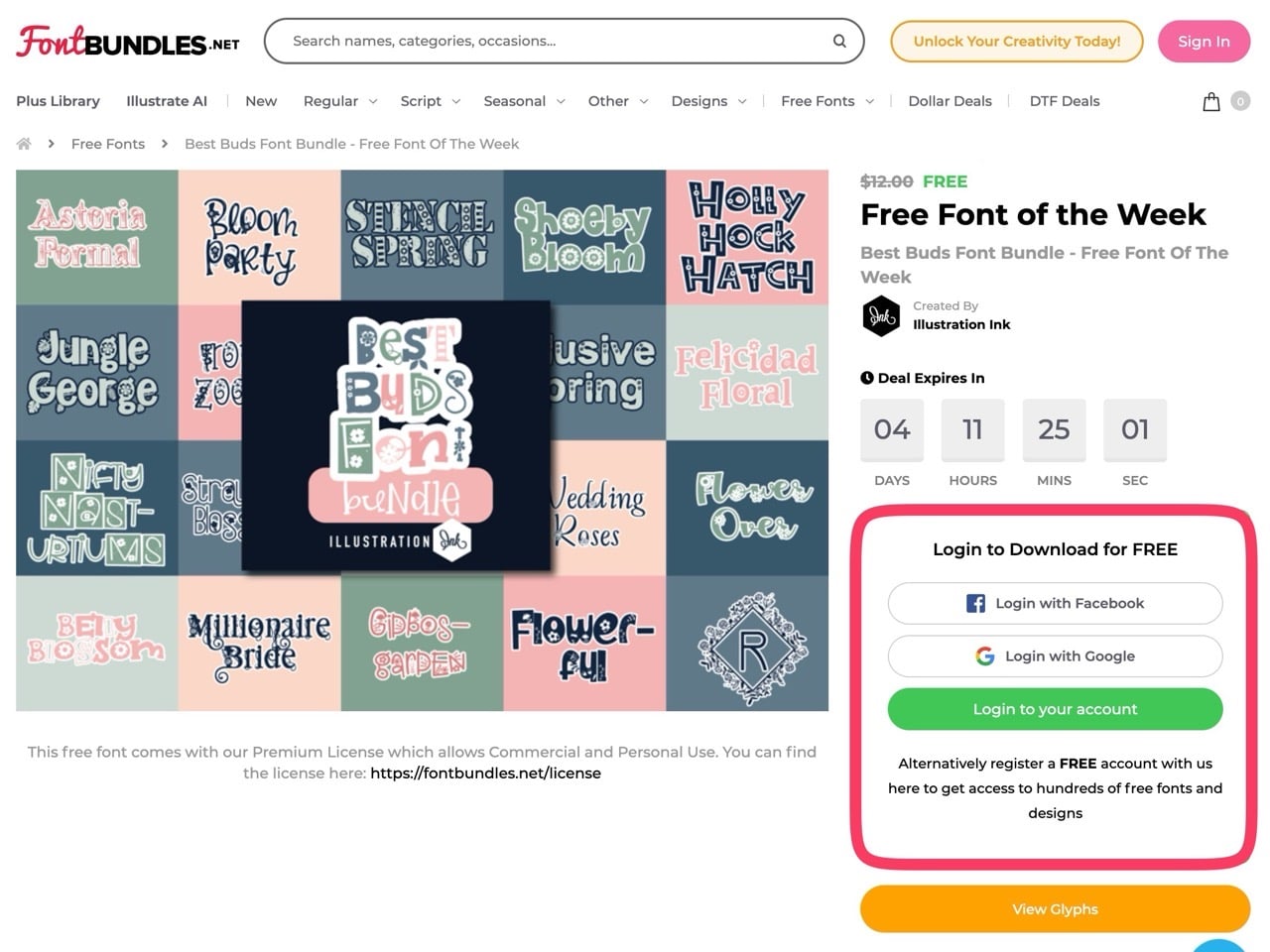 Font Bundles 限時免費下載：21 款森林系花卉手寫字體，美感設計一鍵完成
