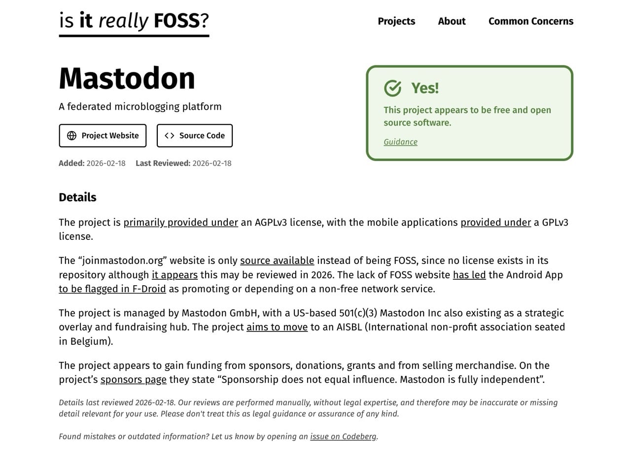 is it really FOSS?
