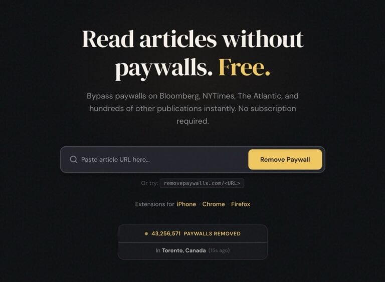 Remove Paywalls 繞過新聞付費牆,點擊一下按鈕獲取完整內容 1 Remove Paywalls 繞過新聞付費牆,點擊一下按鈕獲取完整內容
