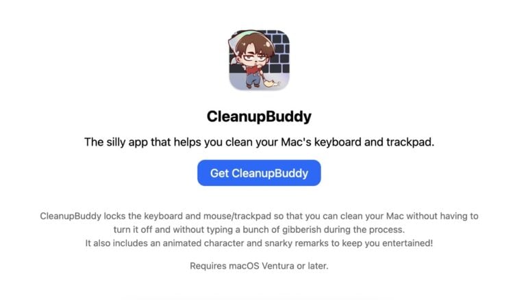 CleanupBuddy：Mac 鍵盤與觸控板清潔必備工具，防止誤觸免關機