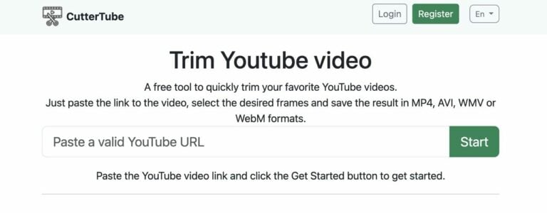 CutterTube 免費線上 YouTube 影片下載與剪輯工具