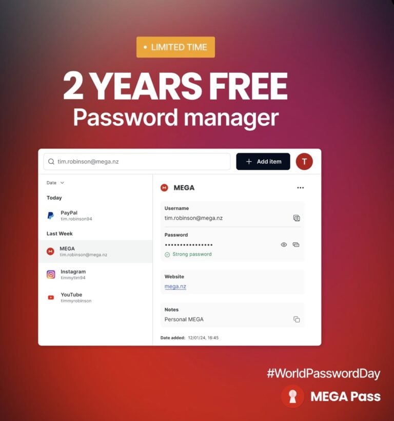 MEGA Pass 兩年份限時免費：世界密碼日限定領取教學