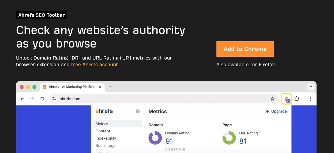 免費查詢 Ahrefs DR 值：網站權威度線上檢查工具與 SEO 擴充功能完整教學