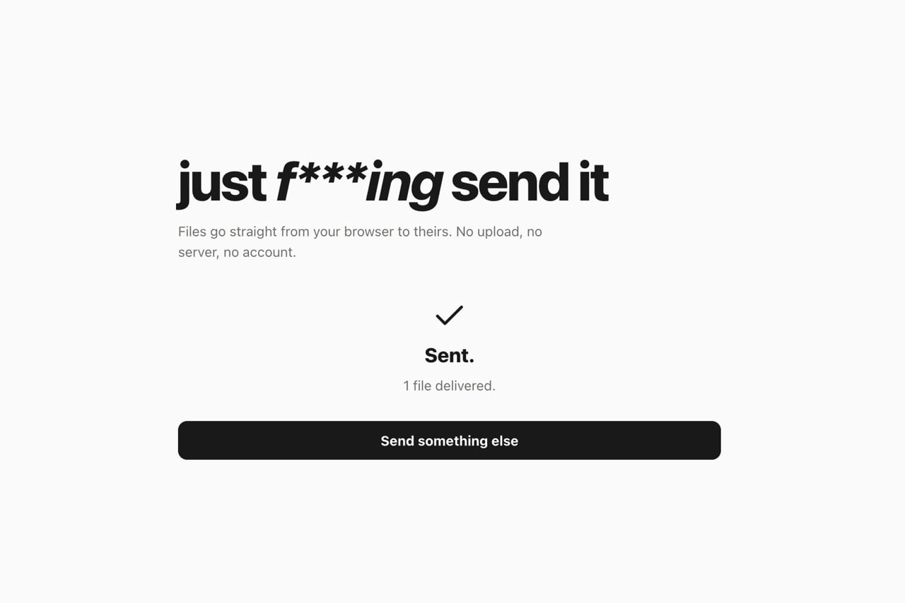 jfsendit 教學：免註冊、免上傳，瀏覽器直接傳大檔的點對點工具