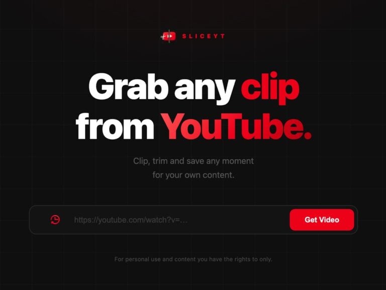 SliceYT：拖曳設定時間軸，免費下載 YouTube 指定片段為 MP4