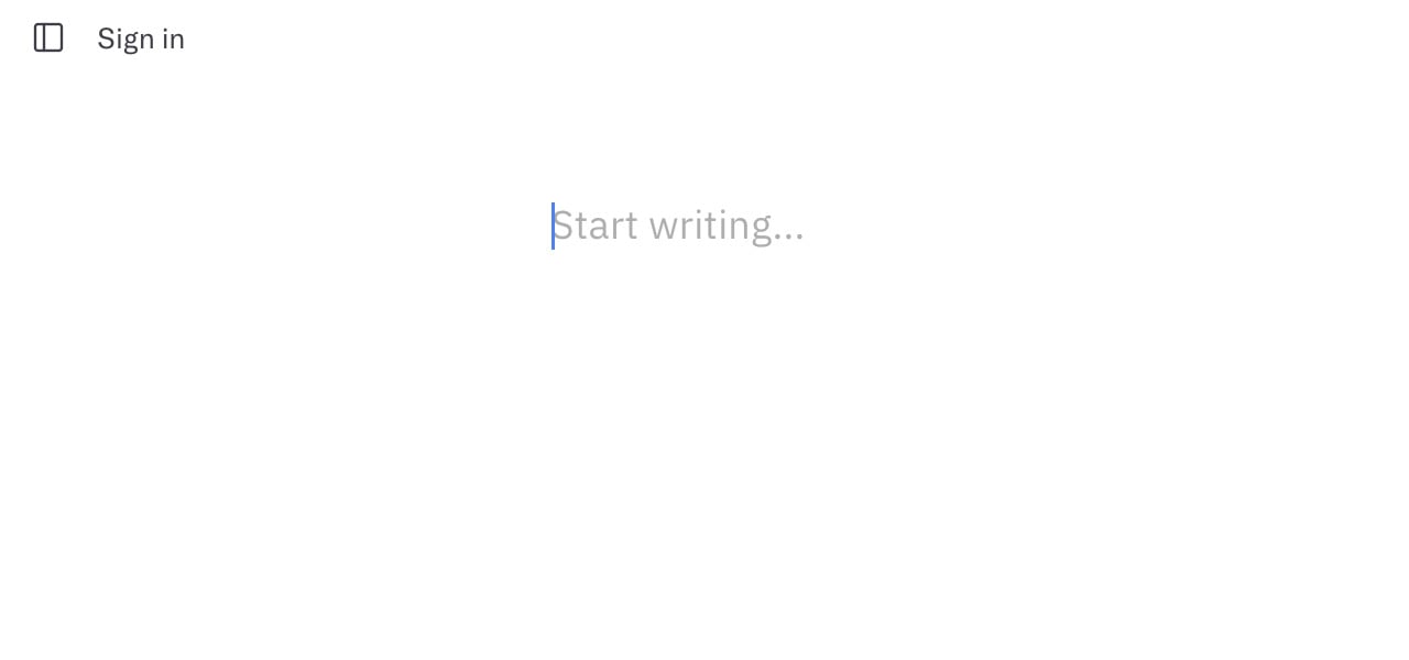 Blank Page 免費極簡線上寫作工具