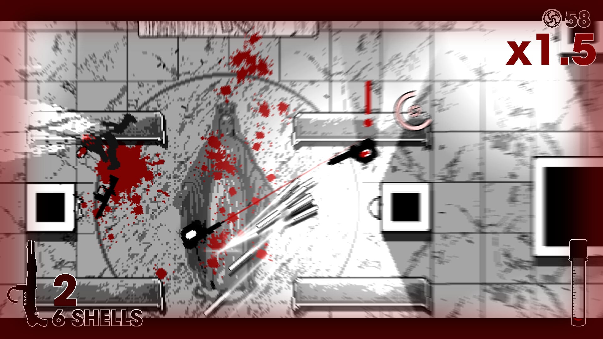 Epic 釋出《OTXO》限時免費,黑白像素風 Roguelite 俯視角射擊遊戲 2 OTXO 黑白像素風俯視角射擊遊戲 Epic 限時免費活動主視覺