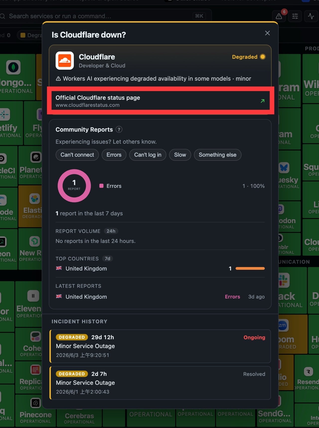 isupmap-3.jpg isUpMap 免費服務狀態地圖,即時查 Facebook、Instagram、YouTube 有沒有掛掉