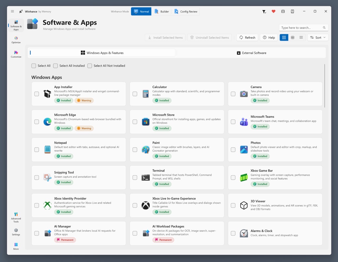 winhance-4.jpg Winhance 免費開源工具,一鍵移除 Windows 內建臃腫程式並最佳化系統