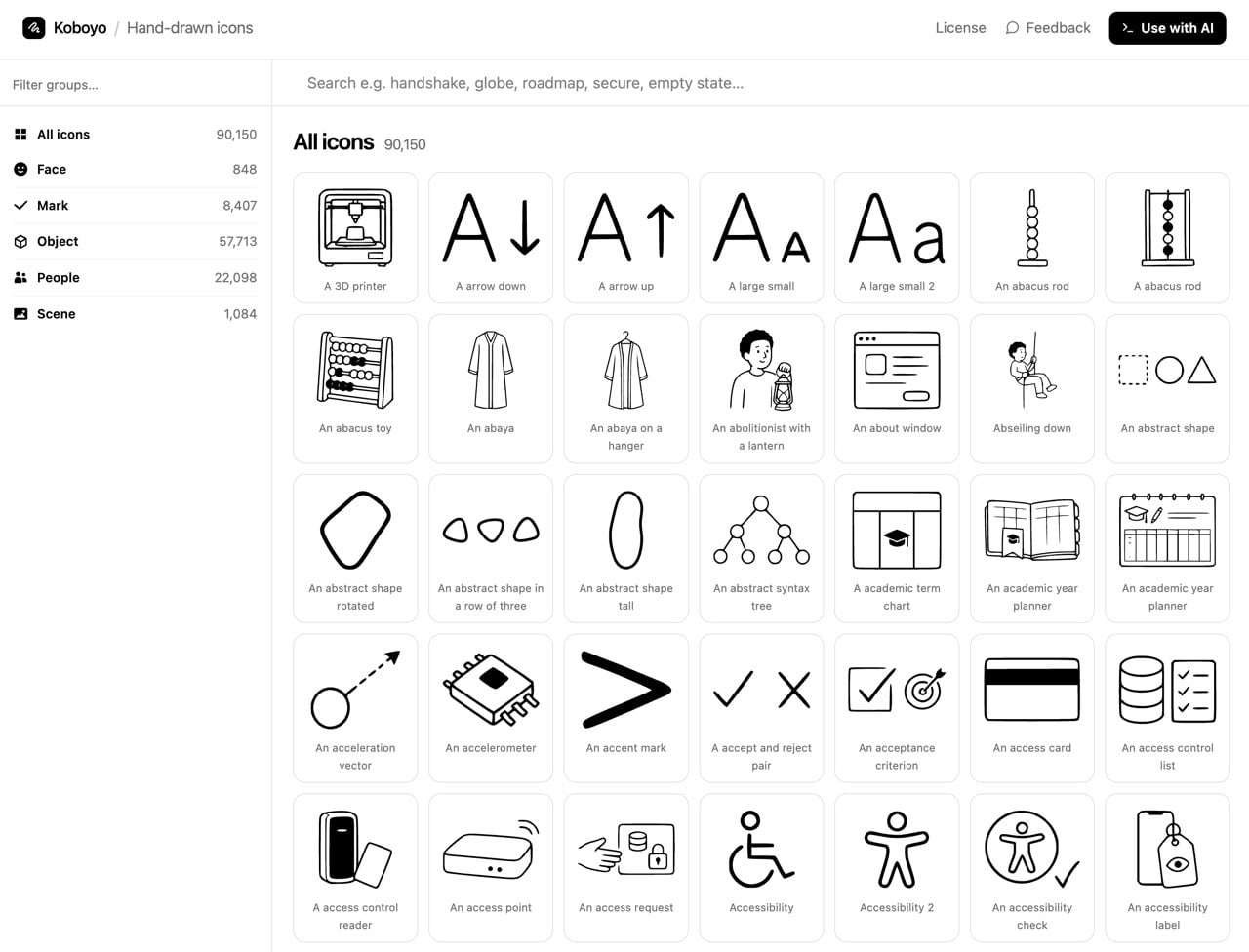 koboyo-icons-1.jpg Koboyo Icons 免費手繪風格圖示庫,收錄超過 90,000 個 SVG 可商用免標示出處