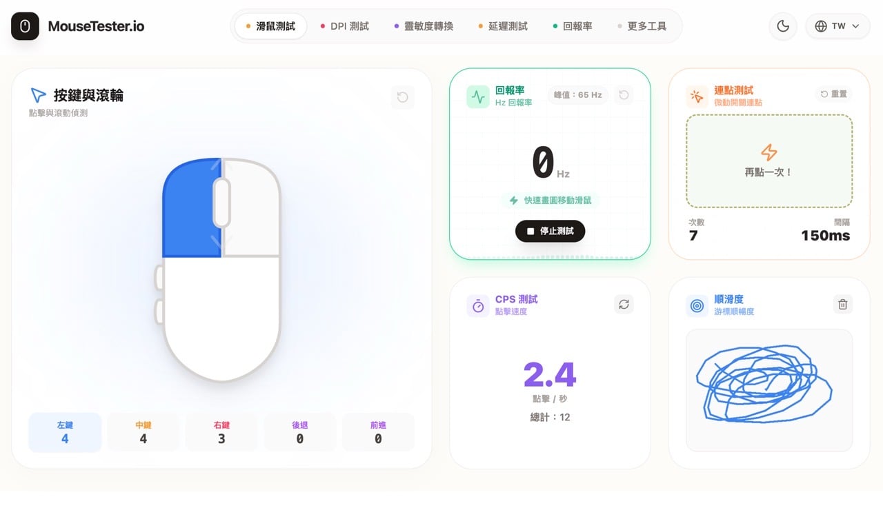 mousetester-io-3.jpg MouseTester.io 線上滑鼠測試工具,檢測按鍵、滾輪、回報率和連點故障
