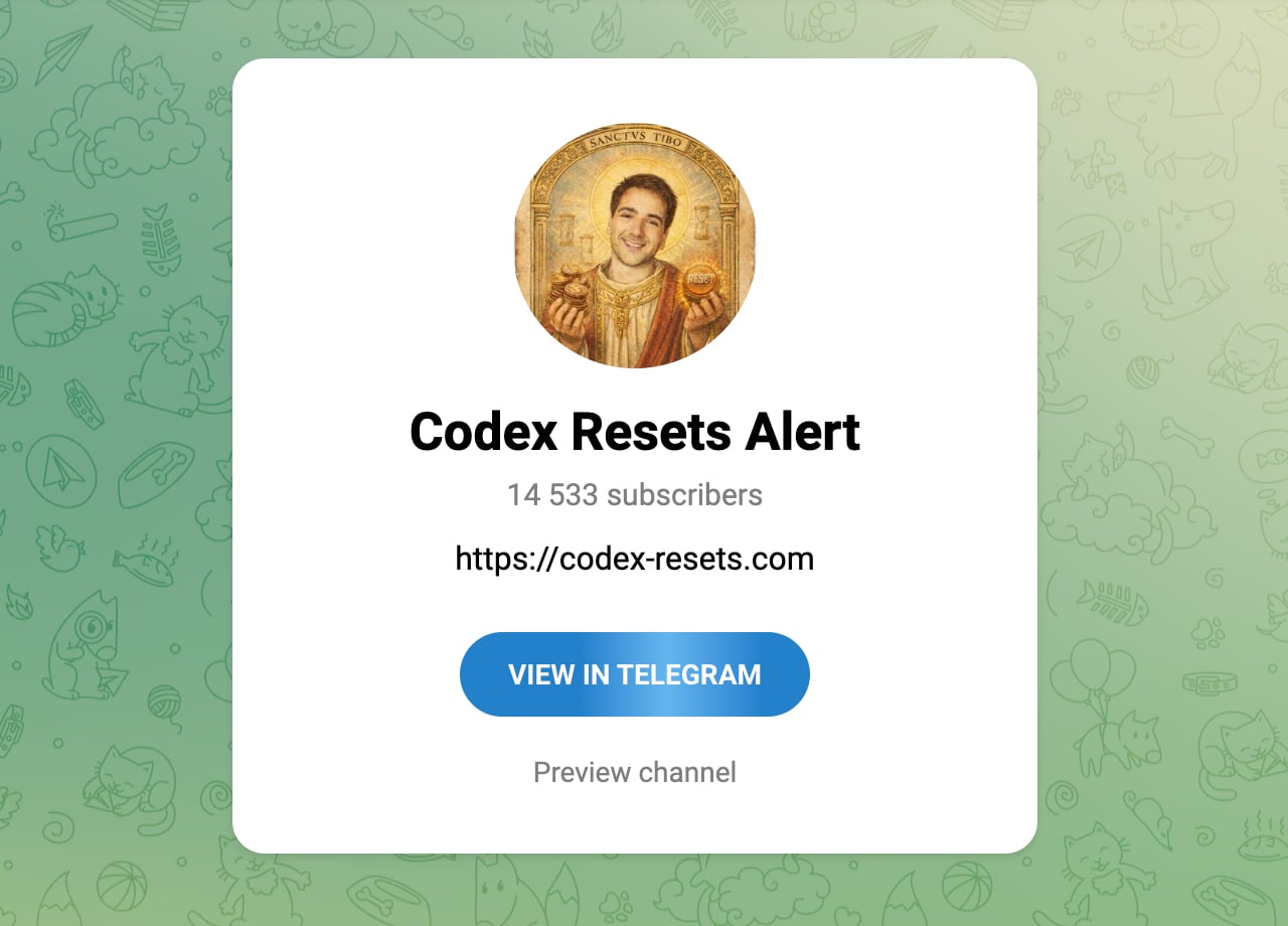 Codex resets 8.