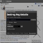 輸入任何網址就能「摧毀」它！Destroy Any Website 免費網頁小遊戲，火柴人開槍炸爛整個網站