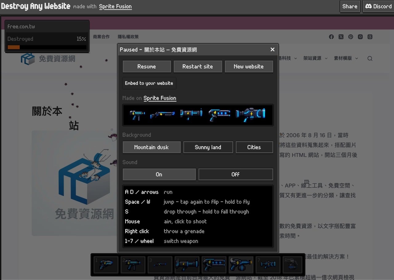 Destroy any website 5.