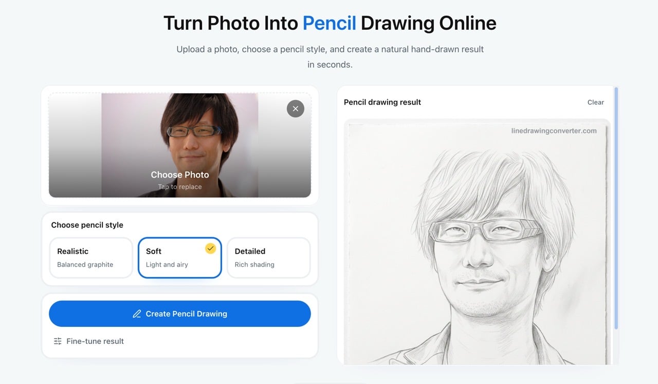 Line Drawing Converter 鉛筆素描成品