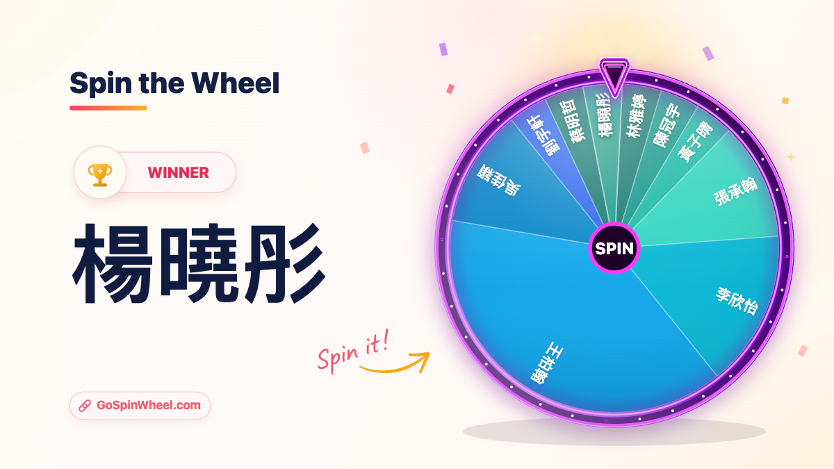 GoSpinWheel 免費線上輪盤抽籤，支援加權機率與淘汰模式