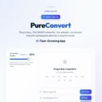 PureConvert 免費線上圖片轉 WebP 工具，轉檔同時清除 EXIF 與 GPS，瀏覽器內處理不上傳
